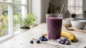 healthy blueberry banana smoothie