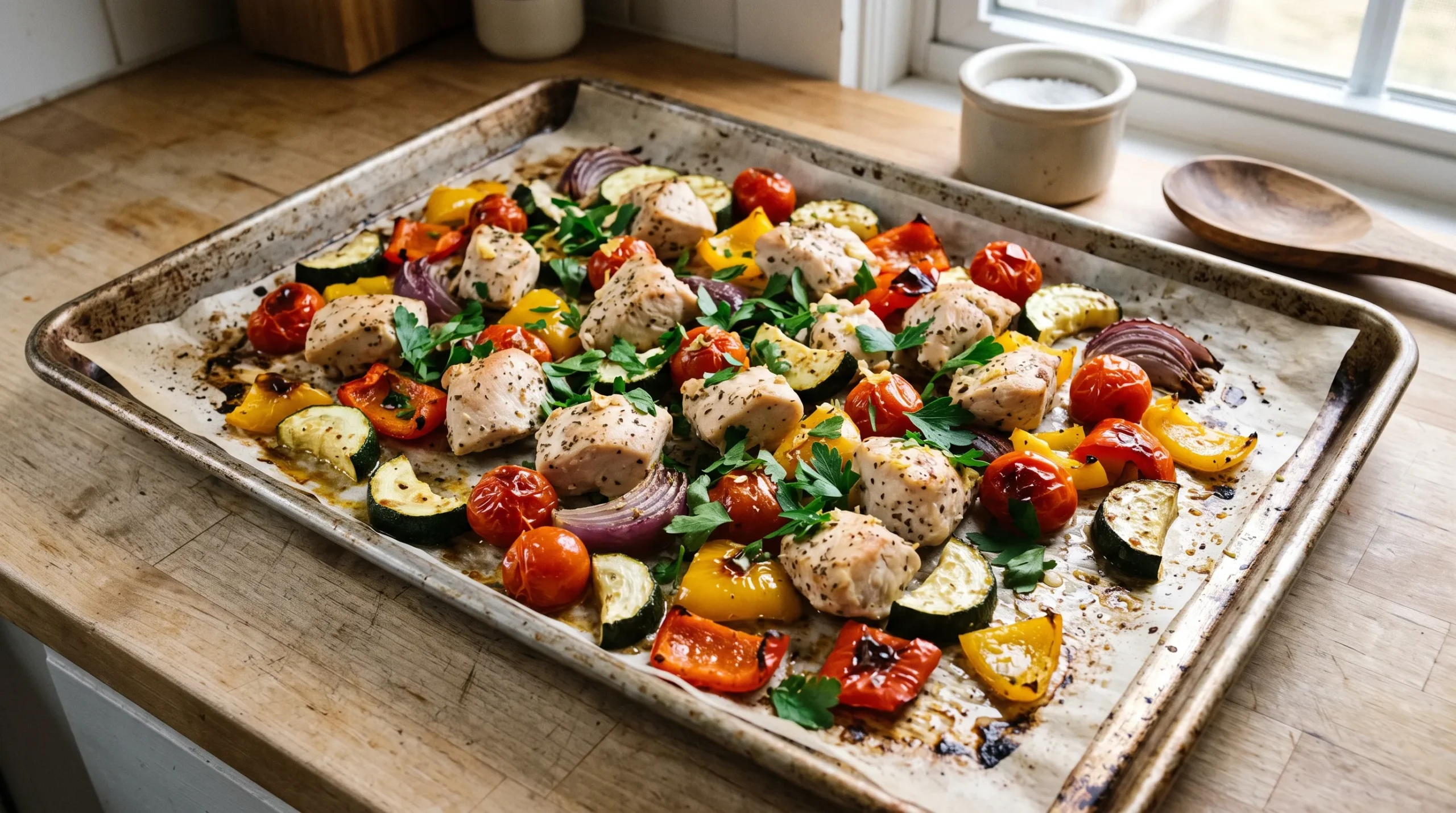 healthy chicken and vegetables