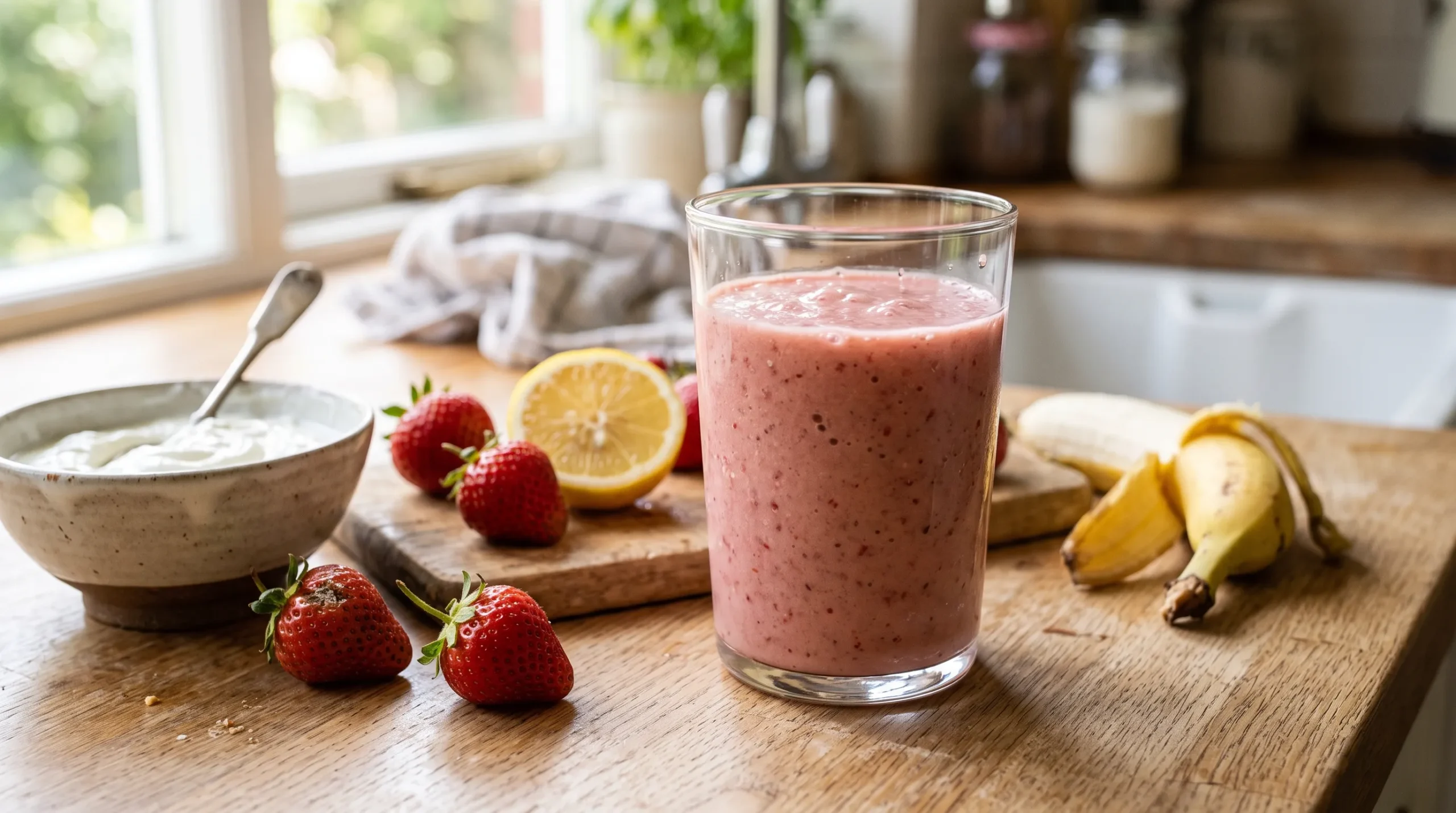 healthy strawberry smoothie